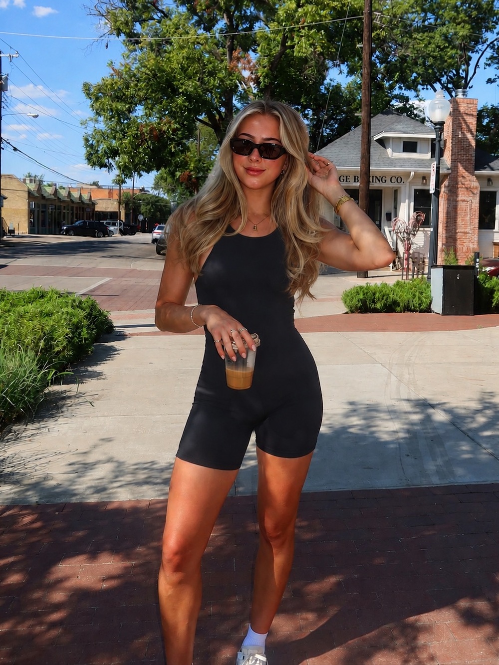 Girlfriend Collective Black Bike Unitard | Size Small | NWT Yoga Pilates
